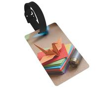 Crane Bullet Shell Luggage Tags for Suitcases - Durable PVC ID Tags with Detachable Straps for Travel, Backpack, Golf Bag, Anti-Loss