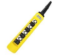 Crane Hoist Control 8 Button Station 250V 5A IP65 Waterproof for Winch Lift Electric Pendant Push Button Switch Yellow XAC-A871