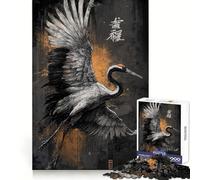 Crane in Flight 1000 Piece Jigsaw Puzzle for Adults Creative Craft Bright Detail Home Game Evening Game (38x26cm)