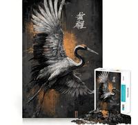 Crane in Flight 1000 Piece Jigsaw Puzzle for Adults Creative Craft Bright Detail Home Game Evening Game (38x26cm)