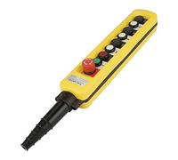 Crane Lift Control Switch, XAC-A8713 Hoist Push Button Switch Chain Lifting Pendant Controller with Emergency Stop Button