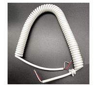 Crane Machine Spiral Wire Universal Claw Connection Cable PP Tiger Crane Claw Black White Retractable Wire Coil Claw Wire(UNDRAW 1.8M_5 PCS)