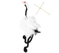 Crane Marionette Puppet - Soft Crane Marionette, Pull Strings Puppet | Handcrafted Wooden Plush Doll, Interactive Learning Toy, Creative Storytelling Figure & Engaging Movement Craft For Kids Theater