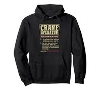 Crane Operator Funny Dictionary Definition Co-Worker Pullover Hoodie
