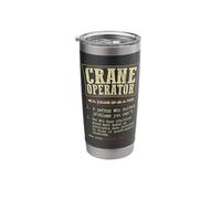 Crane Operator Funny Dictionary Definition Co-Worker Stainless Steel Insulated Tumbler