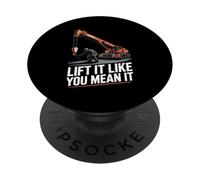 Crane Operator Lift It Like You Mean It Crane Rigger PopSockets Adhesive PopGrip