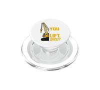 Crane Operator Lifting Funny Construction PopSockets PopGrip for MagSafe