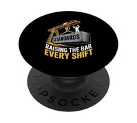 Crane Operator Raising The Bar Every Shift Worker PopSockets Adhesive PopGrip