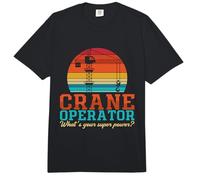 Crane Operator What's Your Super Power Retro Crane Driver Comfort Colors Adult Heavyweight T-Shirt