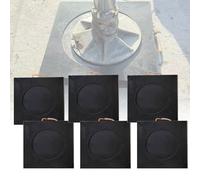 Crane Outrigger Pads Set of 4 - Stabilizing Jack Blocks with Textured Surface & Built-In Handle for Concrete & Paved Surfaces - 3 to 8 Cm Thick