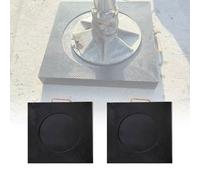 Crane Outrigger Pads Set of 4 - Stabilizing Jack Blocks with Textured Surface & Built-In Handle for Concrete & Paved Surfaces - 3 to 8 Cm Thick