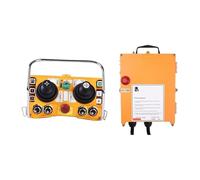 Crane Push Button Switch F24-60 Crane Concrete PumpTruck Controller 6 Buttons Dual Rocker Arm Waterproof Dustproof Industrial Wireless Remote Control(1T 1R,12-24VDC)