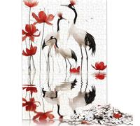 Crane Puzzles 500 Pieces Wooden Puzzles Puzzle Adult Jigsaw Puzzle for Home Decoration 500pcs (52x38cm)