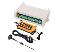 Crane Remote Control, Wireless 12 Key 433M Remote Control Encoder with Antenna 12 Channel, High Sensitivity Wireless Transmitter Push Button Switch Controller Relay Kit (DC12V)