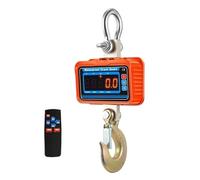 Crane Scale, 1T/2T/3T Heavy Duty Electronic Crane Scale 1000kg/2000kg/3000kg Industrial Hanging Scale Digital Hook Scale with Remote Control(3000kg LED Orange)