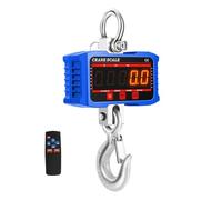 Crane Scale, 500kg/1000kg Digital Crance Scale High Load Industrial Electronic Heavy Duty Weight Hook Crane N/Lb/Kg 3 Units Hanging Scale(500kg Blue)
