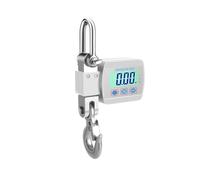 Crane Scale, 500Kg Digital Crane Scale Portable Hanging Scale Heavy Duty 300Kg Crane Scale LCD Backlight Industrial Hook Scales Unit Change(300kg Silver)