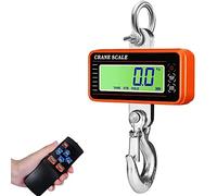 Crane Scale Digital Hanging Scale 1500kg 3000lb, Heavy Duty Industrial Crane Scale with Remote Control, High Accuracy Electronic Aluminum Hanging Scale with Hook & LCD Display for Farm Hunting Fishing