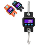 Crane Scale, Rechargeable Digital Hanging Scale with Detachable Weighing Hook, Weighing Range: 300Kg To 50G, Buzzer Alert, for Factory, Courier Industry black