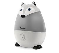 Crane Ultrasonic Cool Mist Animal Humidifier for Kids' Bedroom & Nursery, Adjustable 0.5 Gallon, Auto Shut-Off Silver Fox 0.5 Gallon Grey