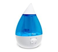 Crane USA Humidifiers - Blue and White Drop Ultrasonic Cool Mist Humidifier - 1 Gallon Adjustable Mist Output, Automatic Shut-Off, Whisper-Quiet Operation, for Home Bedroom Office Kids Baby Nursery