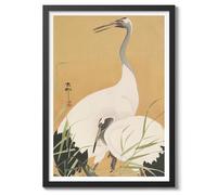 Cranes by Ohara Koson Poster, Japanese Woodblock Ukiyo-E Print, Vintage Bird Art Picture Animal Painting Wall Art Exhibition, Japan Birds Home Decor, A3 (Print Only) - 42x29.7cm