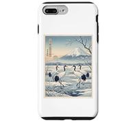 Cranes In A Snowy Marsh Mount Fuji and Rising Sun Ukiyo-e Case for iPhone 7 Plus/8 Plus