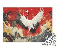 Cranes on The Sea Rätsel Für Erwachsene |Abstract Style| Familienspaß-Puzzles 1000pcs (75x50cm) Erwachsene