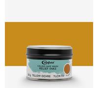 Cranfield : Caligo : Safe Wash : Relief Ink : 250g Tin : Yellow Ochre
