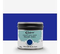 Cranfield Caligo, Safe Wash Relief Ink, 250gm Tin, Process Blue, BLCI25291