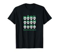 Cranium Skull Terrarium Botanical Plant Gothic Macabre T-Shirt