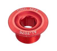 Crank Arm Screws Dustproof Threaded Crankset Arm Bolt Chainwheel Screws | Aluminum Alloy Mountain Road Bicycles ATB Square Hole Crankset Bottom Bracket Replacement Fixing Bolts Crank Screws Red M19