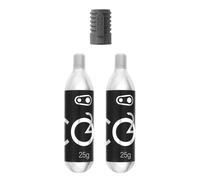 Crank Brothers Klic Co2 Inflator Head + 2 Threaded Cartridges - 25G