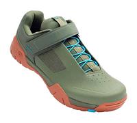 Crank Brothers Mallet-E Speed Lace Cycling Shoes, Green/Blue/Gum, UK 6 / EU 39.5