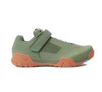 Crank Brothers Mallet-E Speed Lace Cycling Shoes, Green/Blue/Gum, UK 8.5 / EU 43