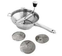 Crank Food Mill - Stainless Steel Compote Mill | Ergonomic Rotating Crusher for Cooking, Puree, Sauce, Food and Culina Preparation