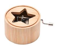 Crank Mechanism Green Line Christmas Edition Framed Bamboo Music Box with Christmas Song: Es ist ein Ros entsprungen