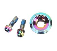 Crank Screw Aluminum Alloy Colorful Electroplating CNC Processed Bike Crank Fixing Screw for M20 Road Bike BB Central Axes Hollow One Piece Cranksets