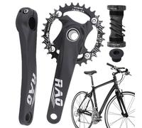 Crank Set for Mountain Bike | 170mm Hollow Integrated Cycling Crankset,Aluminum Alloy Narrow Wide Chainring, Bottom Bracket for Road Cycling Outdoor Riding Cyclist