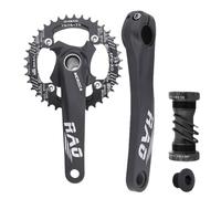 Crank Set for Mountain Bike, 170mm Hollow Integrated Cycling Crankset, Lightweight Narrow Wide Chainring, Aluminum Alloy Bottom Bracket Sprocket for Outdoor Riding