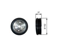 GATES TVD1137 Crankshaft pulley