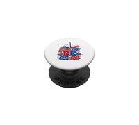 Crank That Go-Go Washington DC Music Vintage Red Blue PopSockets Adhesive PopGrip