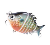 Crankbaits for Fishing Bait, Freshwater Fishing Lures Multi Jointed with Hook | Colorful Catfish Baits Portable Fishing Accessories for All Water Layers