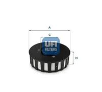 Crankcase breather vent filter 27.686.00 UFI