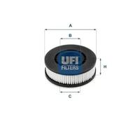 Crankcase breather vent filter 27.689.00 UFI for FIAT PEUGEOT CITROËN IVECO