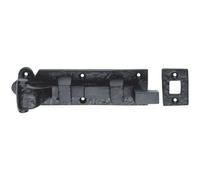 Cranked Barerel Surface Mounted Door Bolt Lock 115 x 31mm Black Antique
