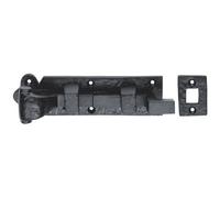 Cranked Barerel Surface Mounted Door Bolt Lock 214 X 51mm Black Antique