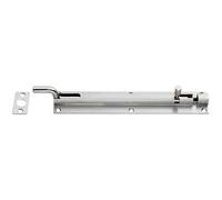 Cranked Barrel Surface Mounted Door Bolt Lock 200 x 38mm Satin Stainless Steel