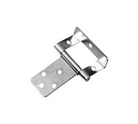 Cranked Flush Hinges Pair with Fixing Screws, Offset Design for Flush Door Installation (Chrome Plated)
