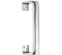 Cranked Oval Grip Door Pull Handle 225mm Length 46.5mm Proj Polished Chrome Loops Multi One Size
